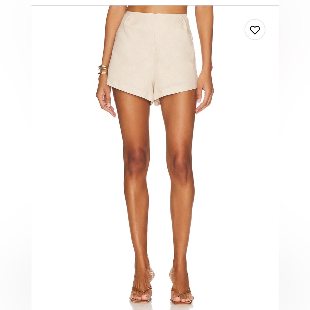 NWOT 🎉 REVOLVE SNDYS Aby High Waist Linen Shorts in Oat (XS)
